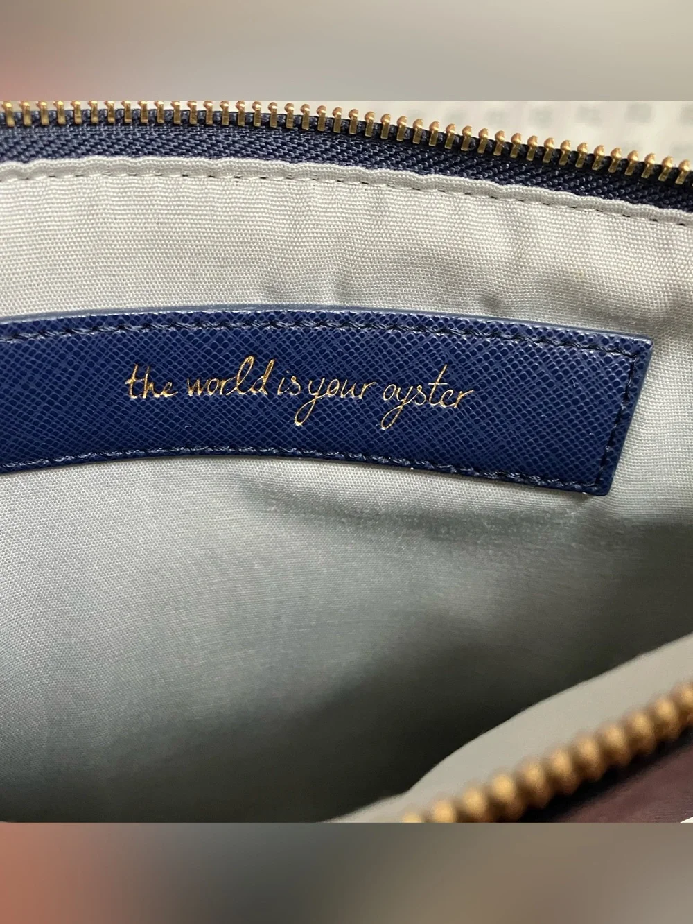 Katie Loxton “Free Spirit” Cushioned Navy Wristlet (with message inside!)